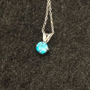 blue gem necklace