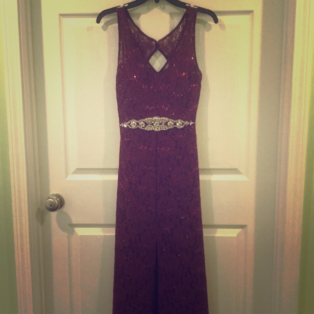 Burgundy dress