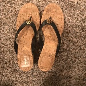 Tory burch sandals with platform heels