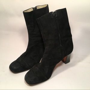 VINTAGE 90s ITALTIAN MADE BLACK SUEDE BOOTS