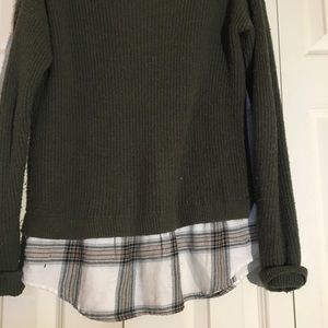 Green Sweater w/ Flannel Lining. SO CUTE!