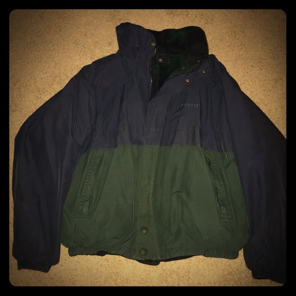 Nautica Co Men’s reversible winter jacket! XL Navy