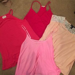 4 pink shirts