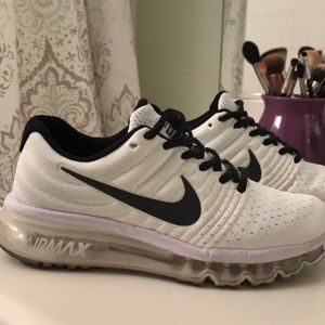 White and black sneakers