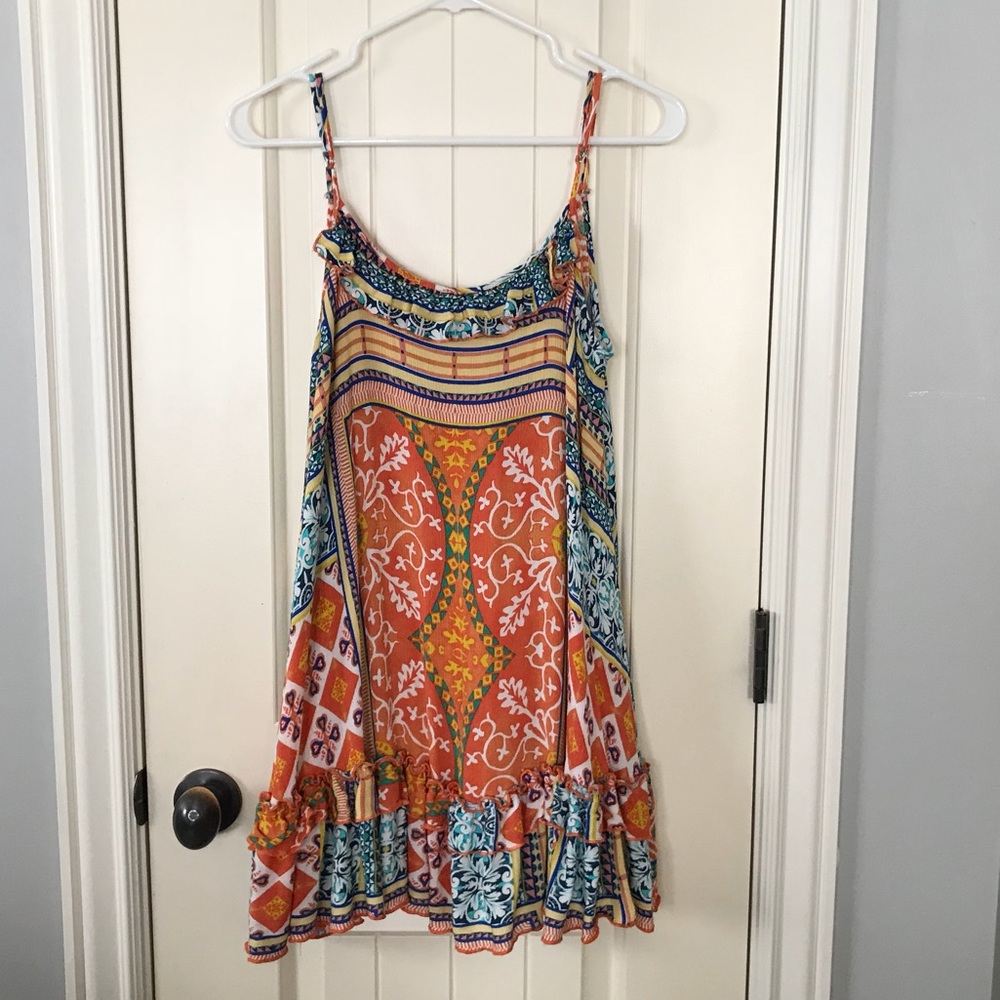 Orange patterned Maronie dress size medium