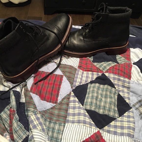 Black Hightop Dress Boots - Picture 1 of 4