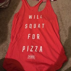 Will Squat For Pizza racer back tank