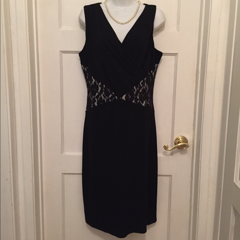 Black dress with lace