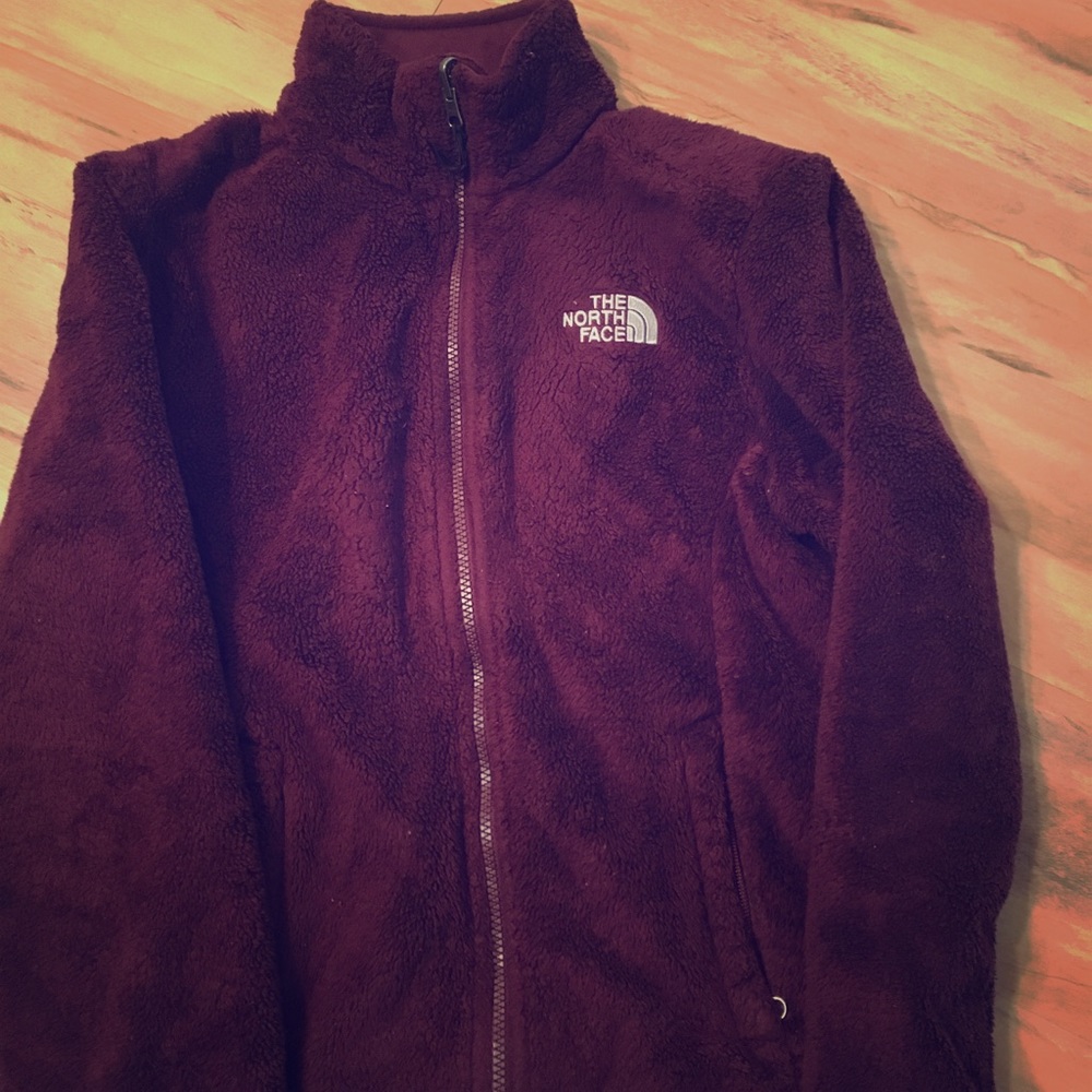 Maroon North Face jacket