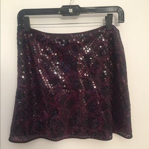 Express Sequin mini skirt