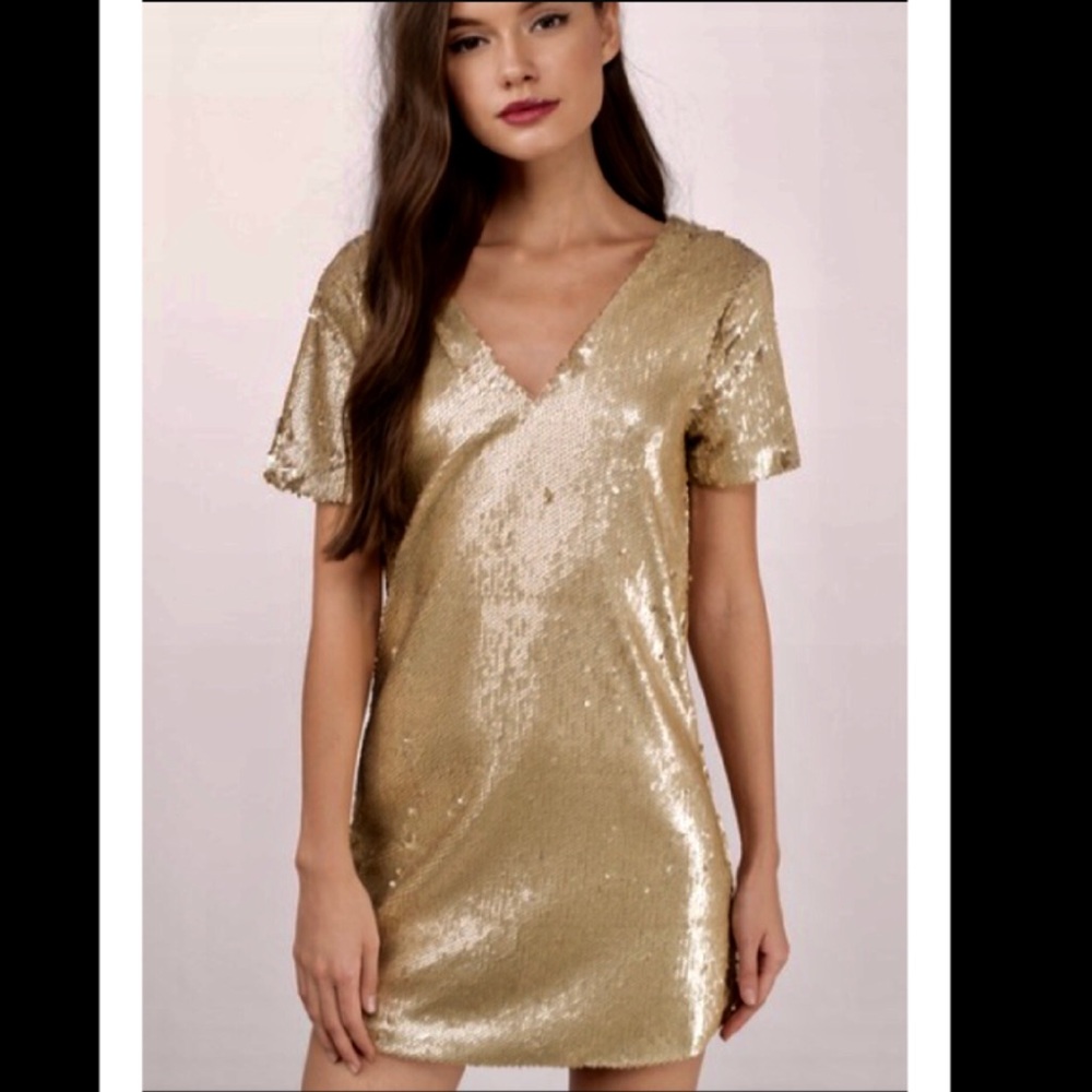 Gold Sequin Dress
