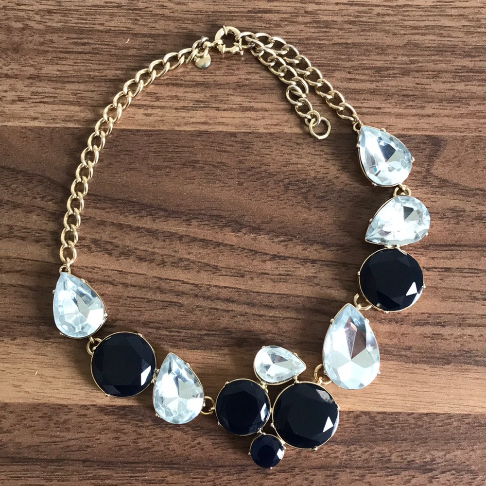 J.Crew Blue & Crystal Gemstone Necklace