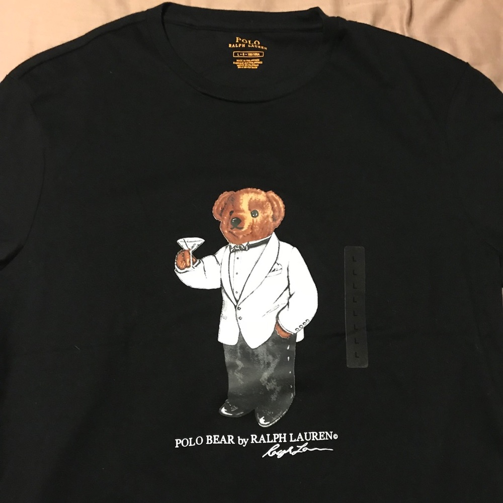 💕SOLD💕Mens Polo s/s T-shirt w/ Tuxedo Teddy