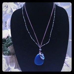 Retired Silpada Sterling Silver Indigo Moon Neckla