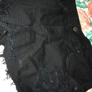 Black high waisted shorts