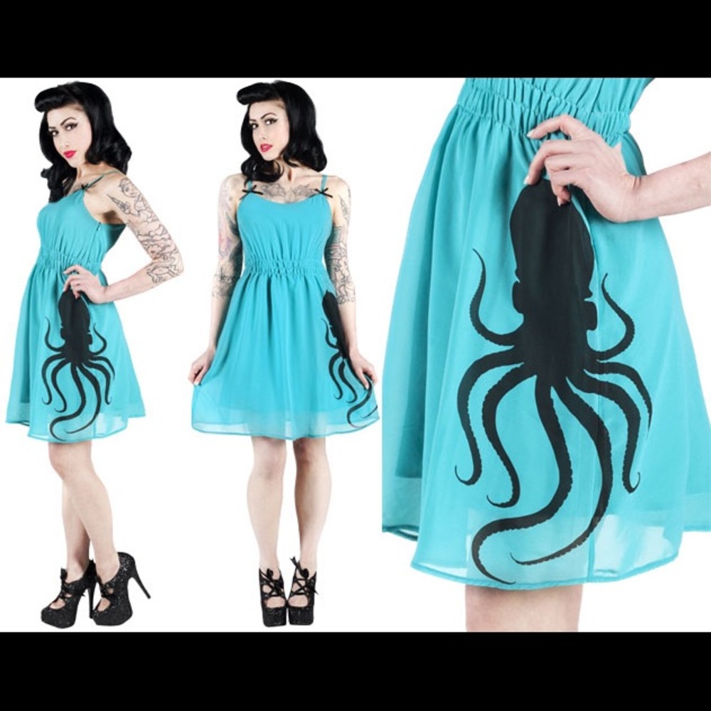 Sourpuss Octopus Baby Doll Dress