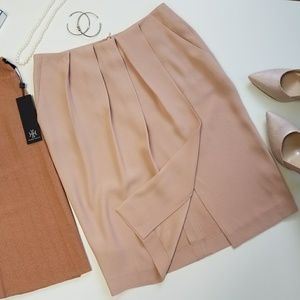 Escada wrap pleated waist skirt