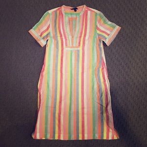 JCrew striped linen dress