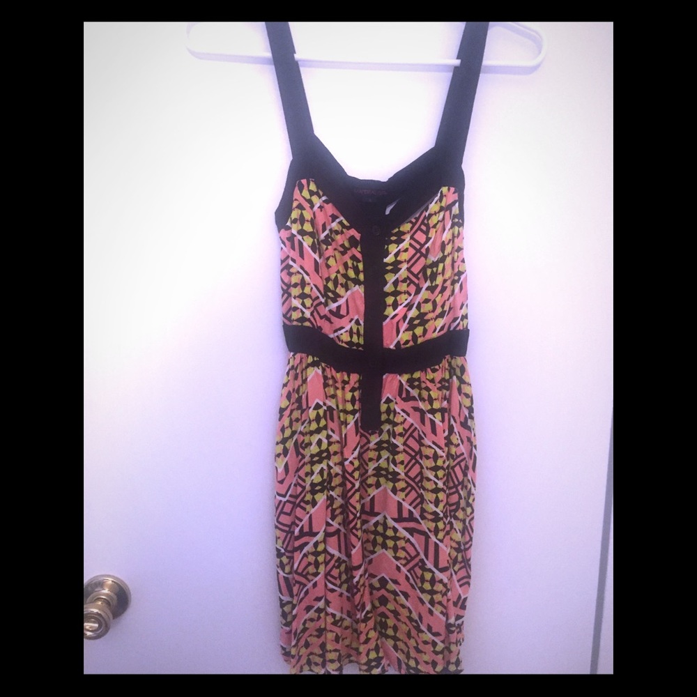All over printed mini dress.