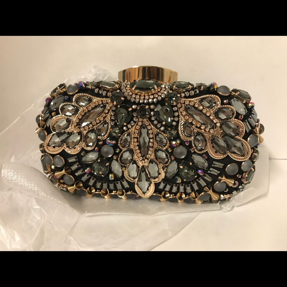 NEW! Aldo Jeweled Clutch Bag