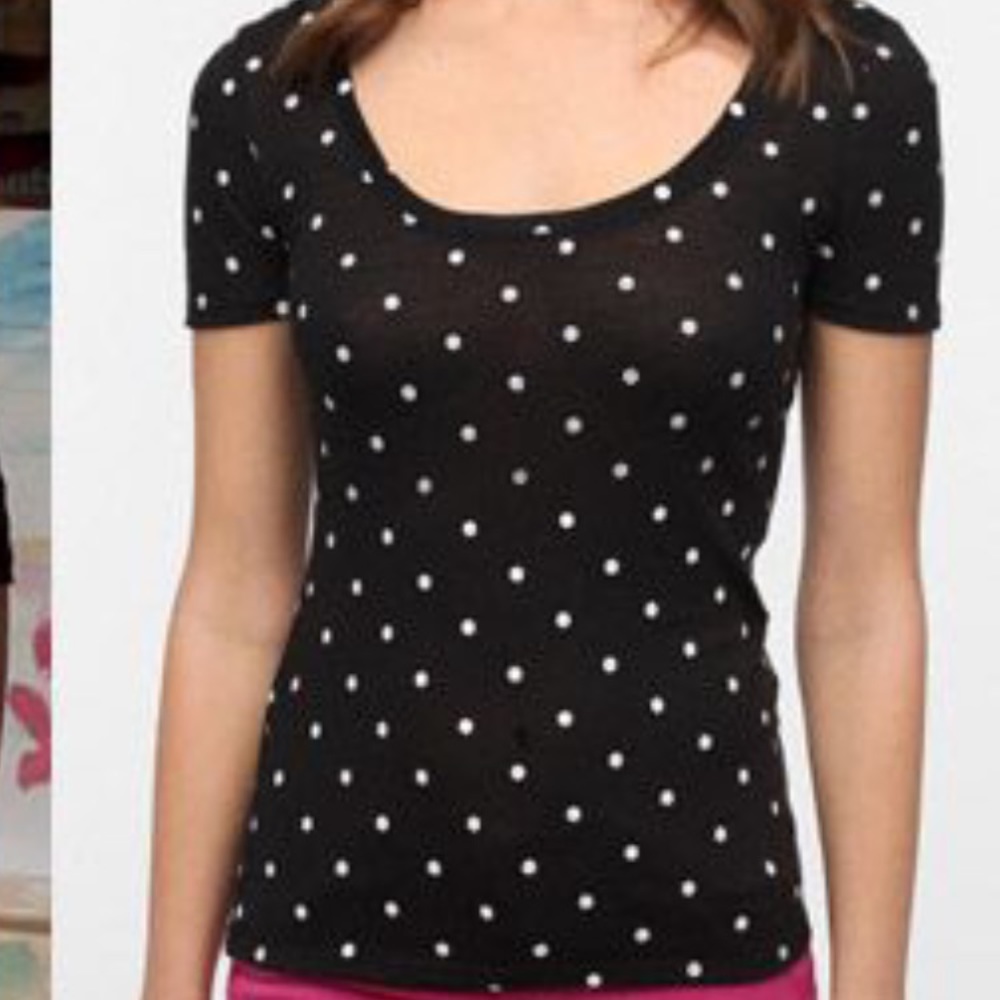 Black polka dot shirt from Urban Outfitters