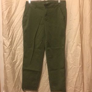 Army Green Crop Pants