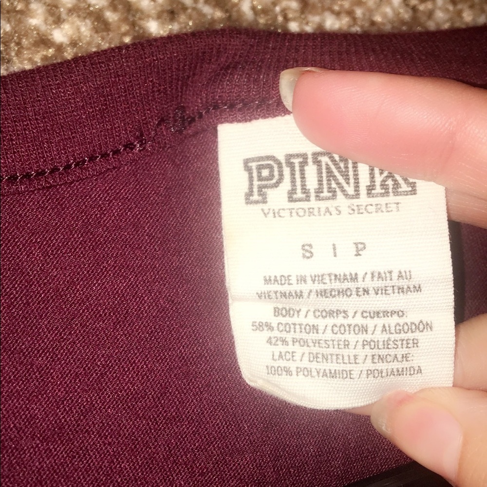 Maroon PINK long sleeved shirt