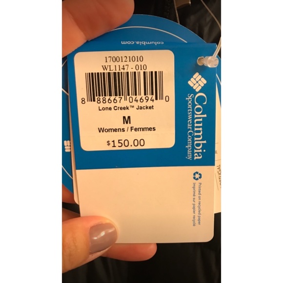 NWT black down columbia Jacket - Picture 2 of 6