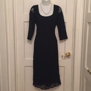 Black lace dress sz 12 NY&Co Eva Mendez