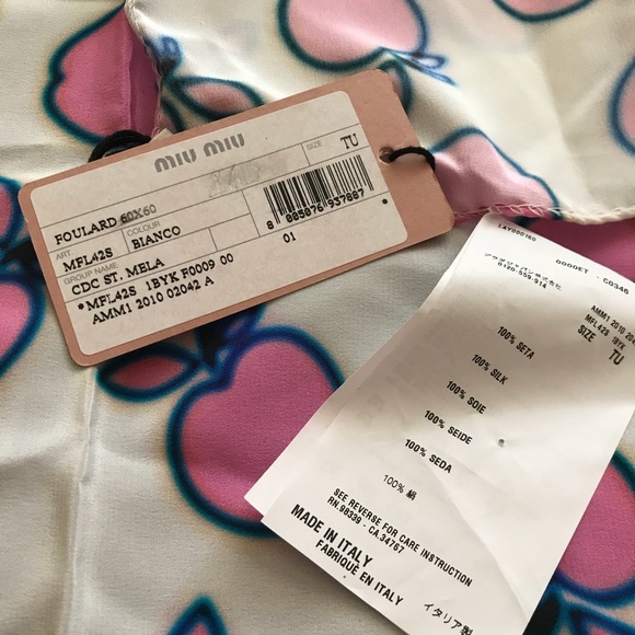 Miu Miu Multicolor Silk Scarf