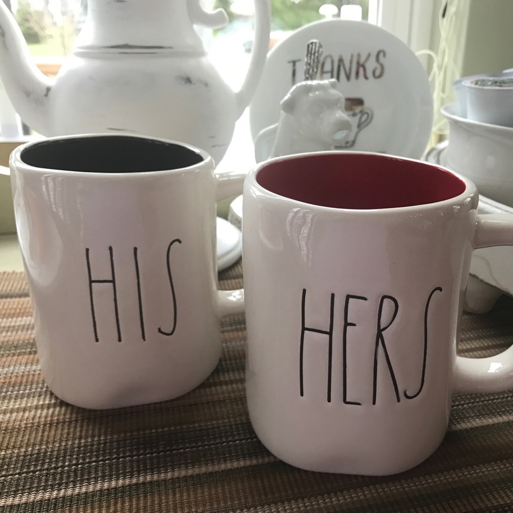 His and Hers Rae Dunn mugs, set