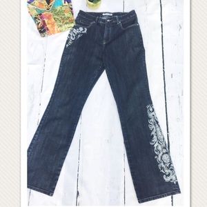 Chico’s Platinum Rhinestone Women’s Jeans