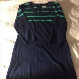 Blue sweater swing dress
