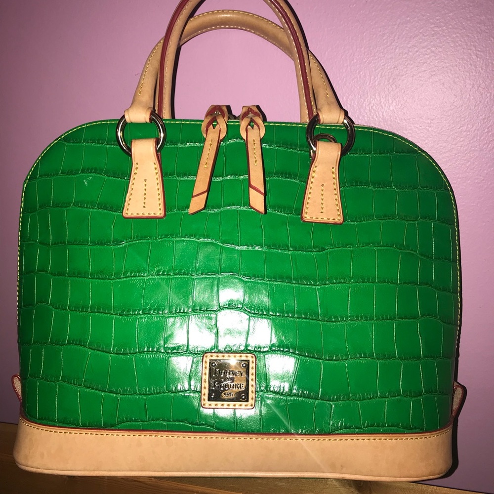 Dooney & Bourke croco embossed zip zip