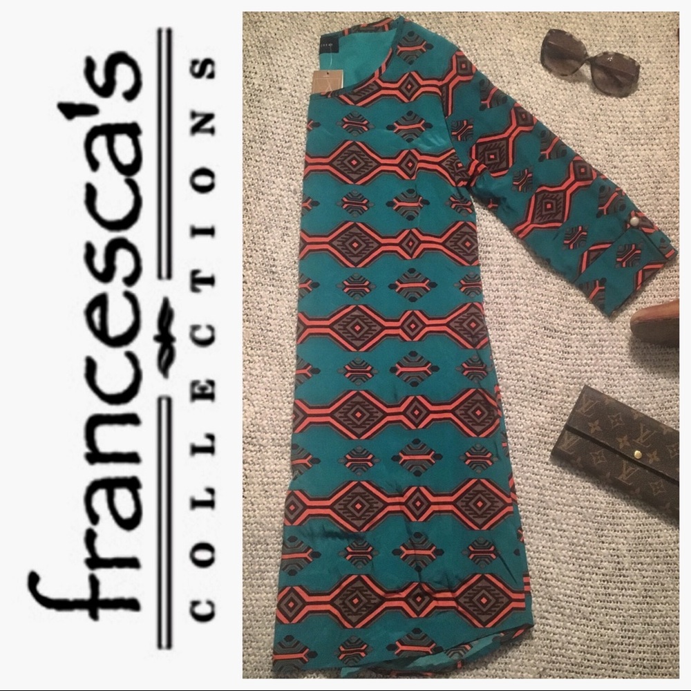 🛍Francesca's🛍 Diamond Turquoise Dress