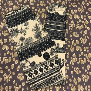 Tan & Black Leggings