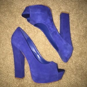 Steve Madden Blue Heels