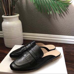 New faux leather loafers