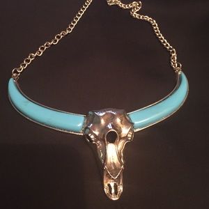 Turquoise Bull statement necklace