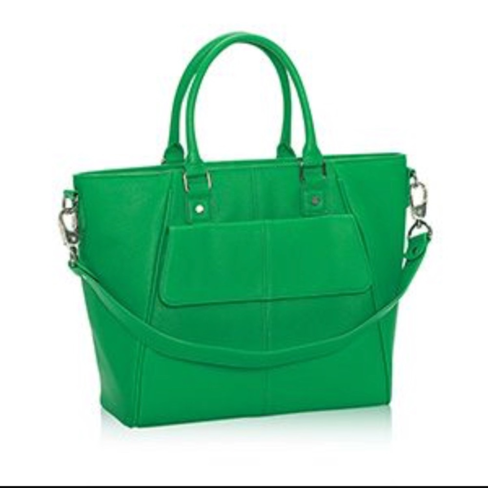 Green leather Thirty One shoulder bag