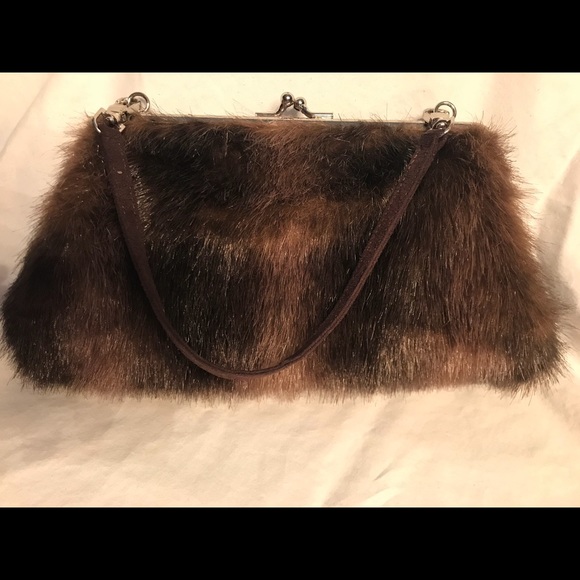 Handbags - Faux fur evening bag.