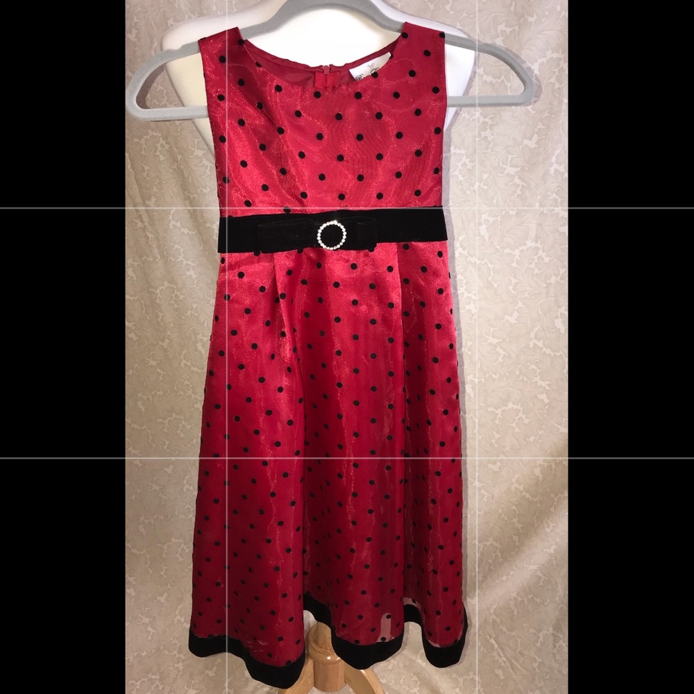 Rare Editions From Macy’s, red w/ black polkadots