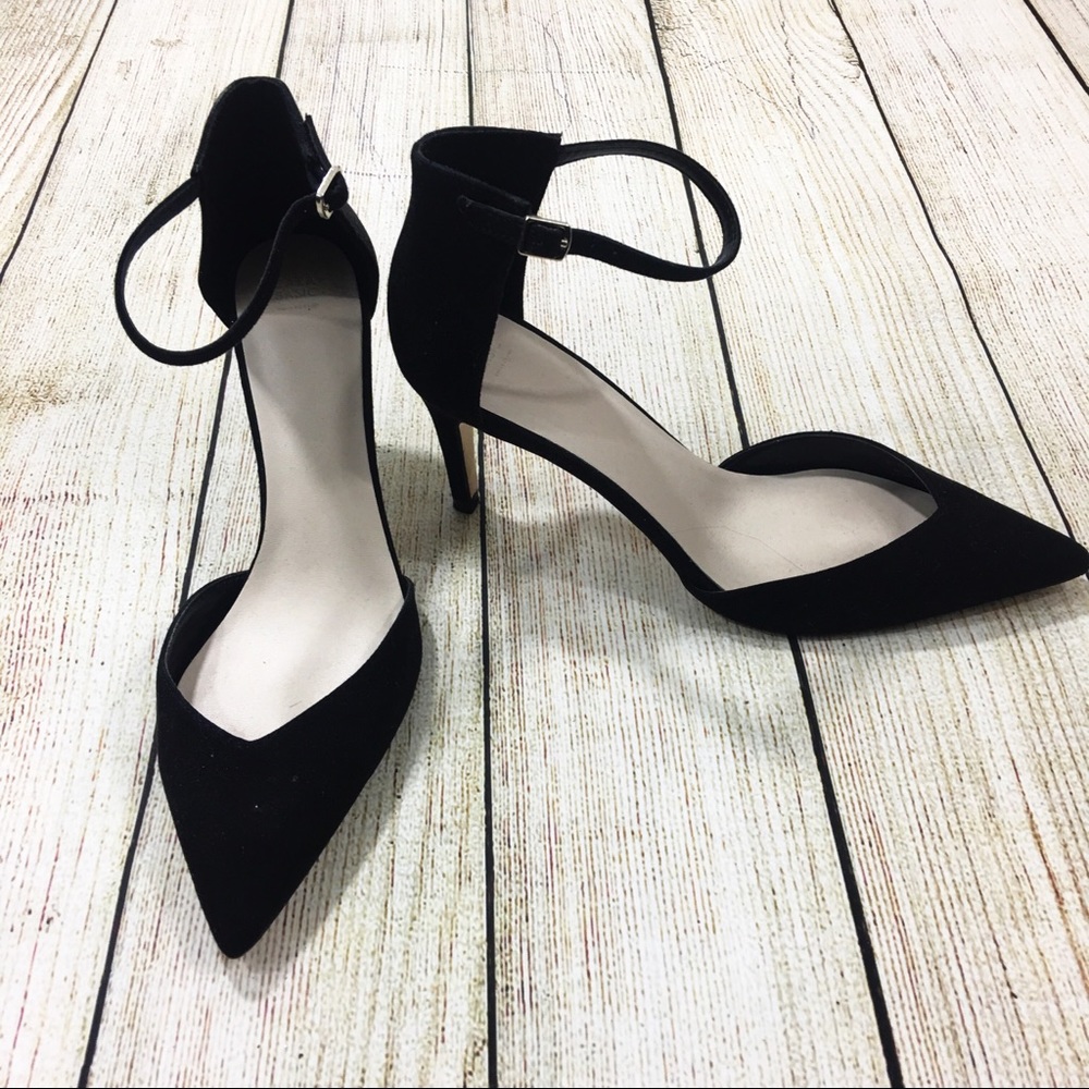 ZARA High Back Ankle Strap Pumps