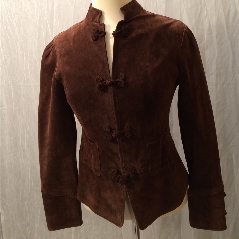 J. Jill brown suede 100% leather jacket