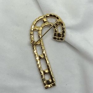 Vintage Jewelry - Vintage Rhinestone Candy Cane Pin Vintage Jewelry - Vintage Rhinestone Candy Cane Pin