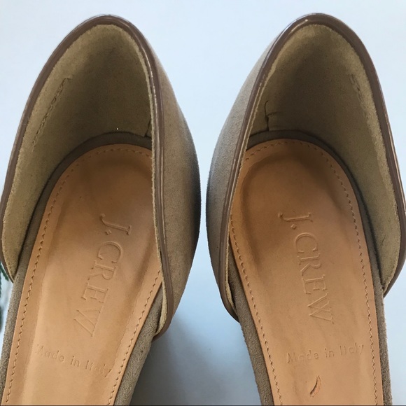 J.CREW new Greta suede sandal wedges sandstone - Picture 4 of 6