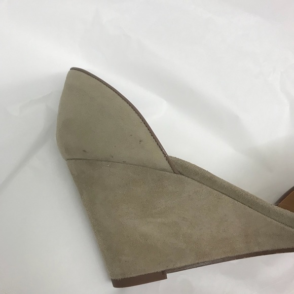 J.CREW new Greta suede sandal wedges sandstone - Picture 6 of 6