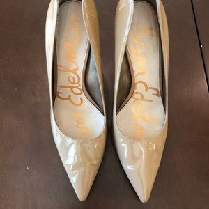 Sam Edelman Nude Patent Leather Pumps Sz 8