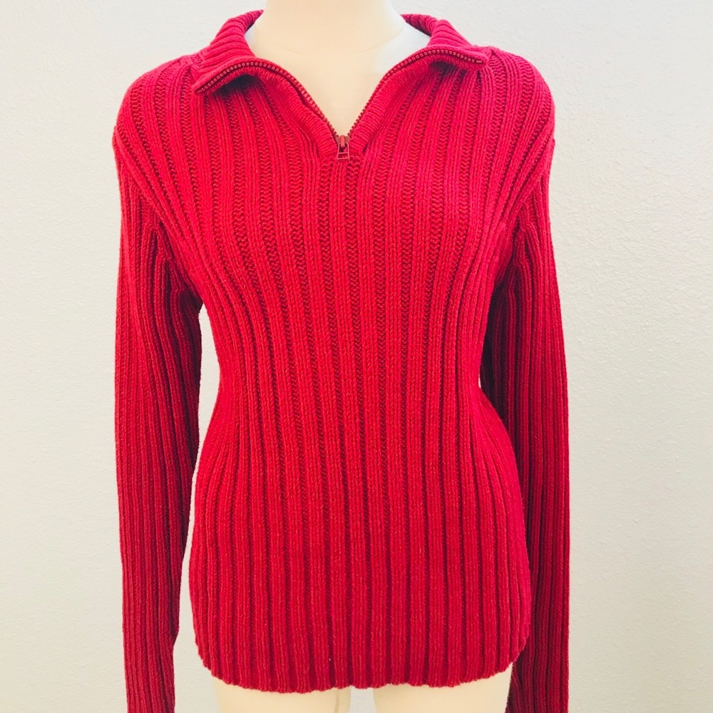 Petite Red Gap Sweater