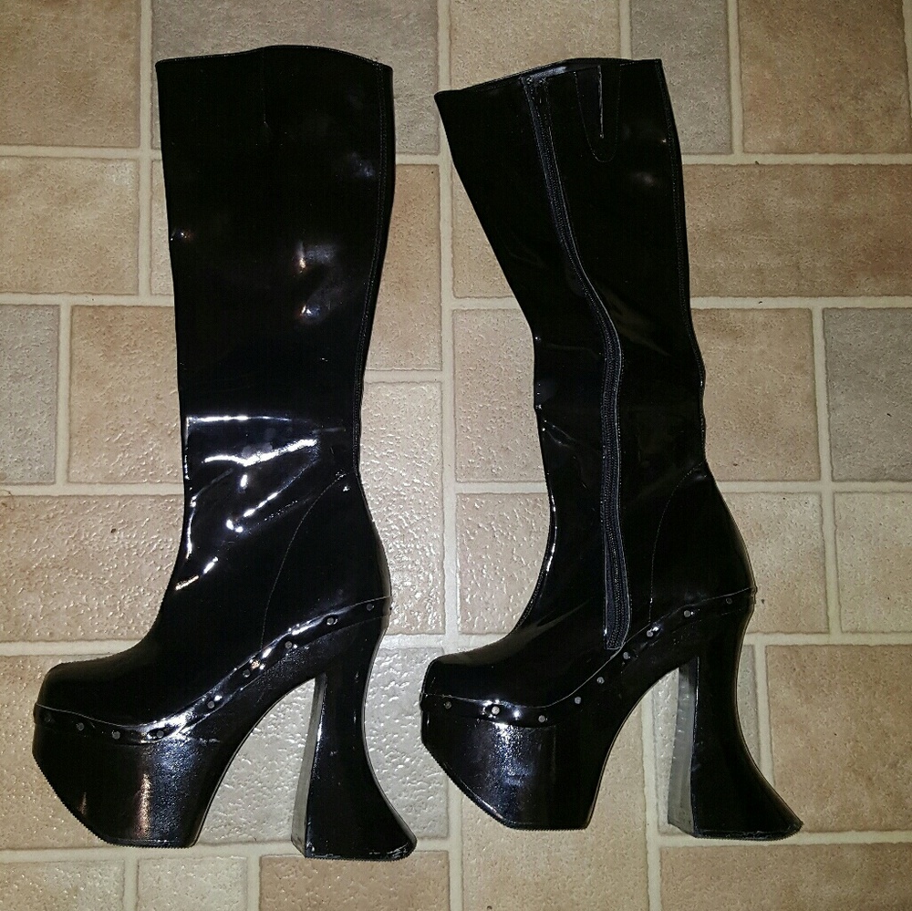 Goth, punk, steampunk,  platform boots 6